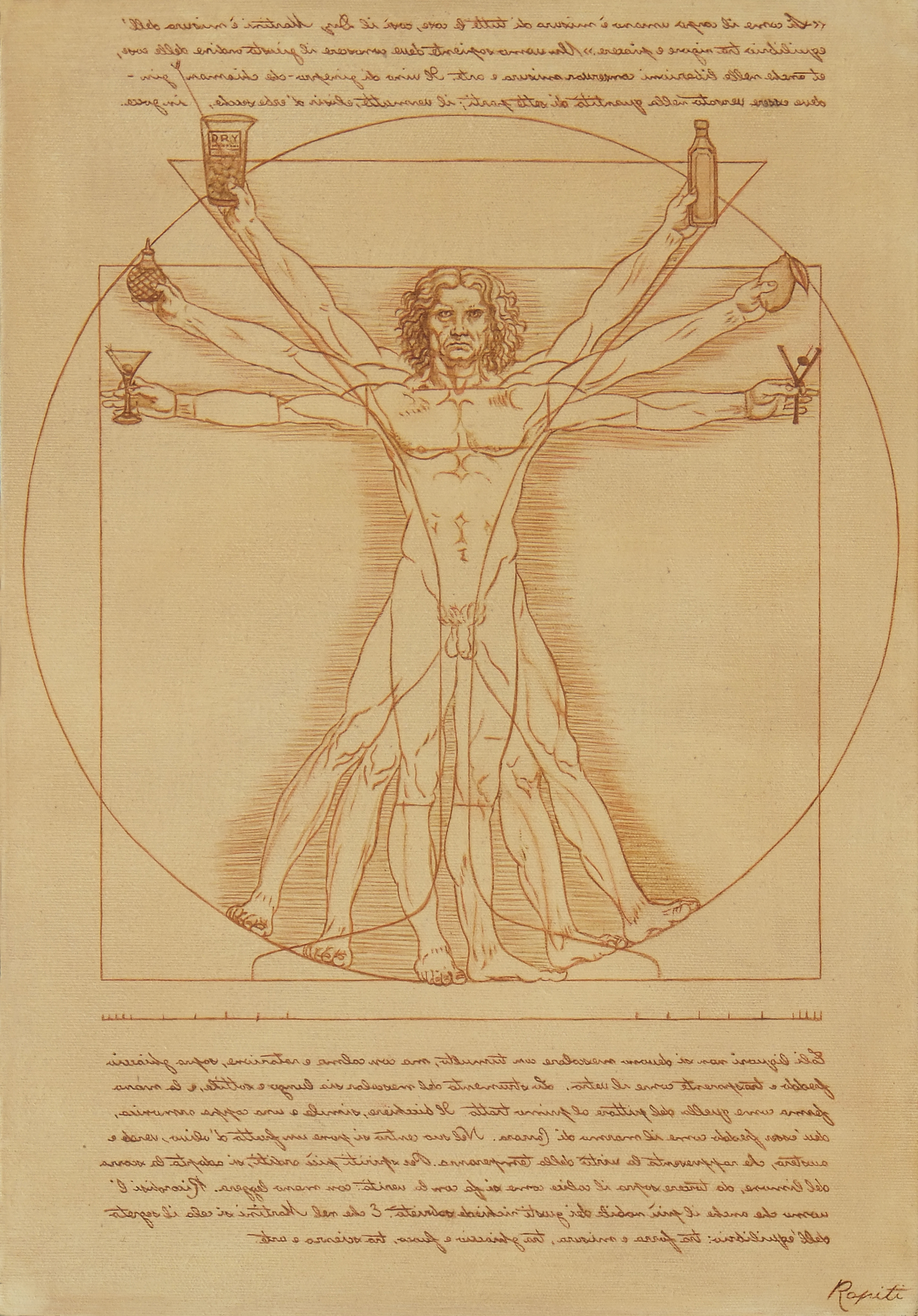 L'uomo vitruviano e la perfezione del Cocktail Martini